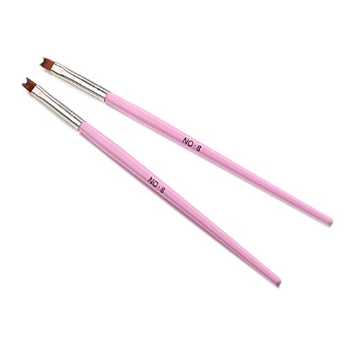 HJ-NB001 UV-Gel-Nagellack, für Zeichnungen, Halbmond-Form, Smile-Linie, Maniküre-Pinsel, Nagelkunst-Werkzeuge, Pink, 1… – Bild 5