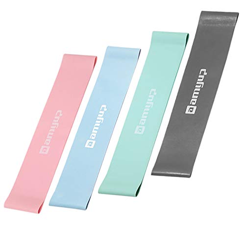 Ranvi Elastic Band Men and Women Squat Yoga Tension Band Sports Strength Training Fitness Band Resistance Band 4 Sets