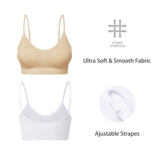 Image of Padded Bralette for Women Straps Sleep Bras Seamless Yoga Sport Bras