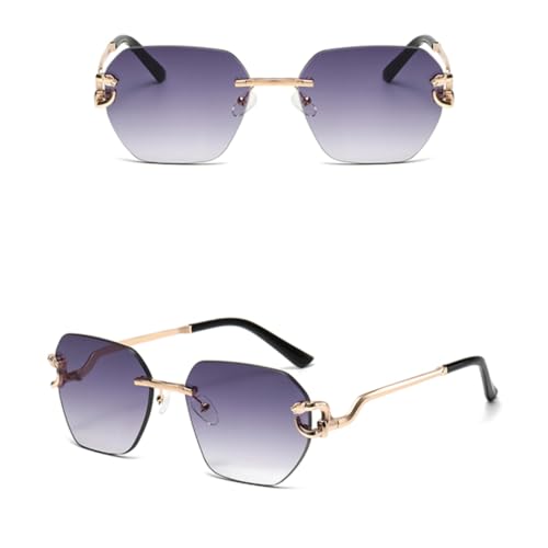 Lunettes de soleil homme monture irrégulière en métal et finition miroir de luxe - 5