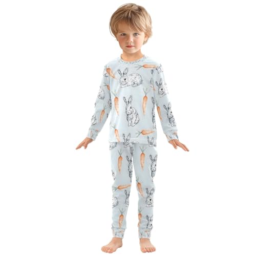 senya Rabbit and Carrot A Pajamas Set Long Sleeve Soft Cotton Sleepwear 2 Piece3