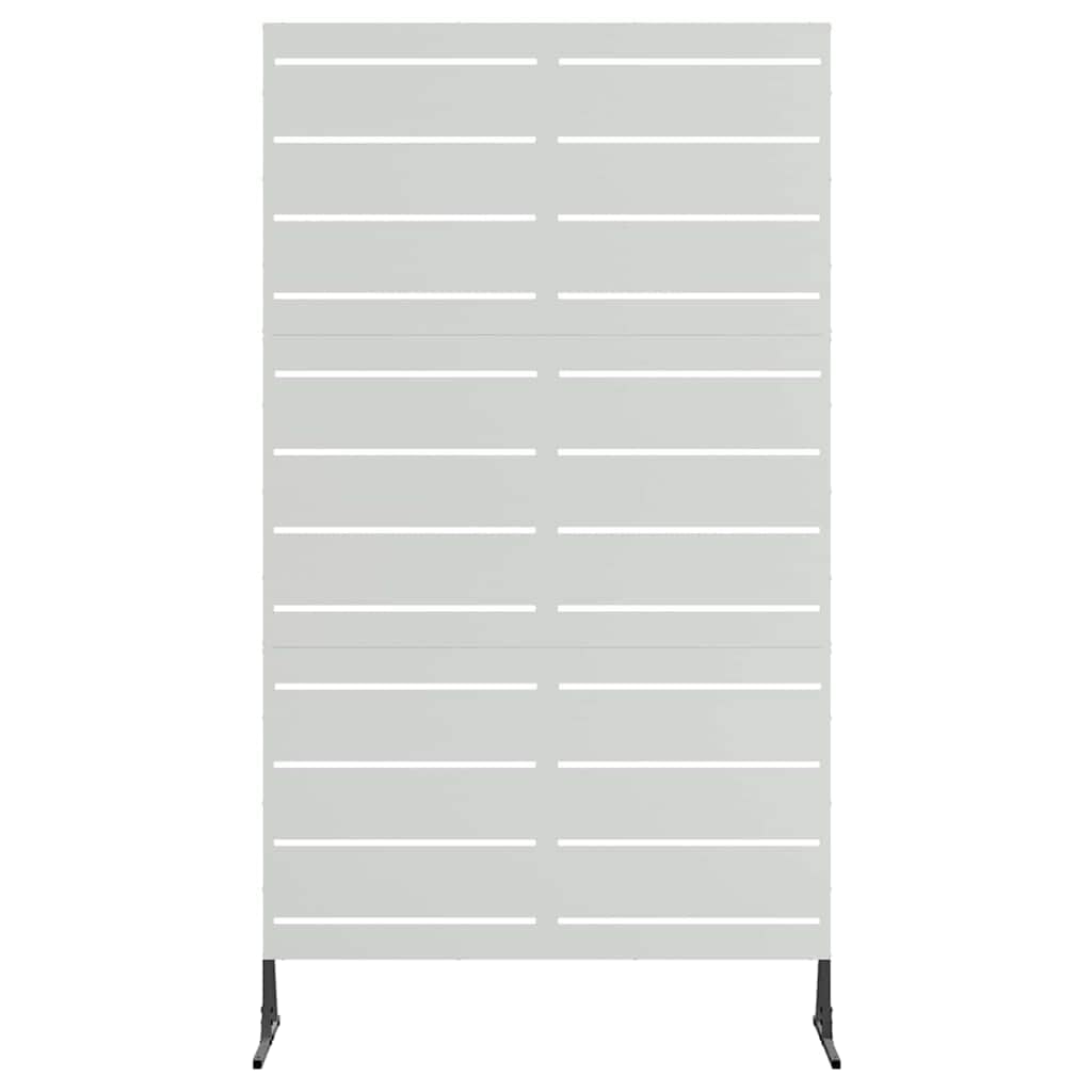 Ochrona przed wzrokiem, szara, stalowa, 100 x 50 x 180 cm, ochrona ogrodu, element ogrodzenia z lamelami, na taras, balkon, do ogrodu, ochrona przed wiatrem i ochrona przed wiatrem