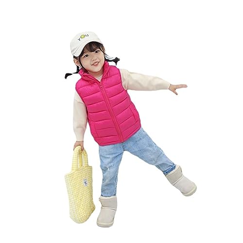 Little Girls Boys Winter Warm Softshell Quilted Padded Puffer Down Vest Ultra Light Waistcoat Jacket4