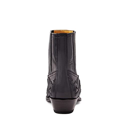 DAGY Cowboy Boots Pointed Toe Stitched Western Boots High-Heeled Men's Middle Barrel Boots Western Cowboy Boots3