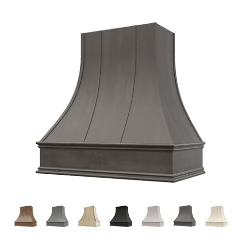 Riley & Higgs Curved Front Stained Grey Range Hood Cover