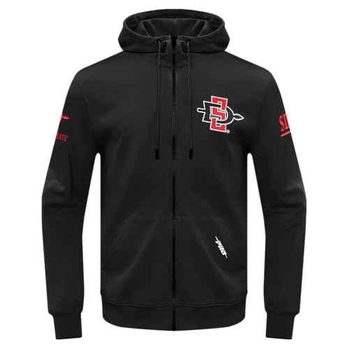 Image of Pro Standard Mens College Classic Chenille Cotton Double Knit Full Zip Hoodie