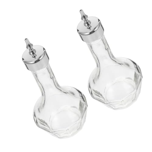 Alasum 2 Botellas de Vidrio para Cócteles de 50 Ml con Control Preciso de Vertido, Ideales para Bares y Fiestas en Casa, sin Desperdicio y Mezcla