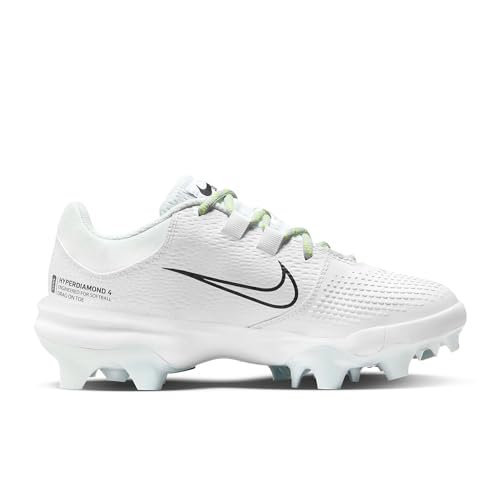 Nike Hyperdiamond 4 Pro MCS Women's Softball Cleats (DC8990-103, White/Black-Photon DUST-Volt)3