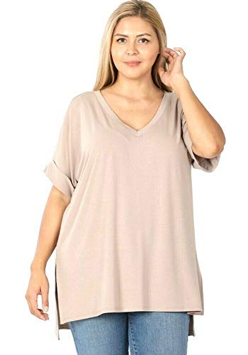 Zenana Regular and Plus Size Premium Rolled Short Sleeve Side