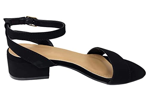 TruFox 1 Inch Low Heel Dressy Sandal Special Occasion Comfortable Sandals Open Toe Ankle Strap4