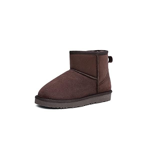 DREAM PAIRS Toddler Boys Girls Faux Fur Lined Ankle Snow Boots Kids Winter Shoes