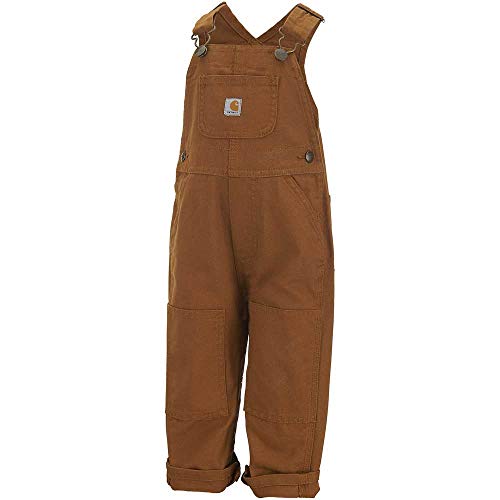 Carhartt Kid's CM8609 Washed Duck Bib Overall - Boys - 18 Months - Carhartt Brown