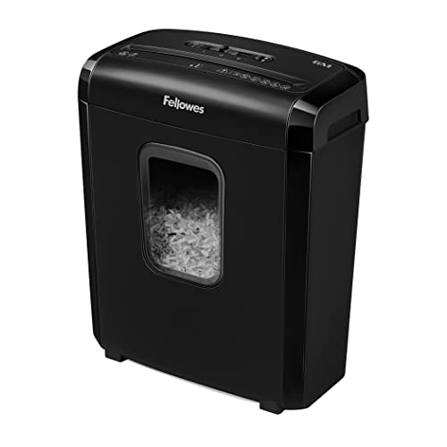 {Destructoras de Papel Microcorte Baratas Destructoras Fellowes 6M - Trituradora de Papel, Mini-Corte, destruye hasta 6 Hojas, destructora de Papel Uso Personal, Papelera 13L,...