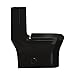Concorde One Piece Square Toilet Dual Flush in Glossy Black 1.1/1.6 gpf