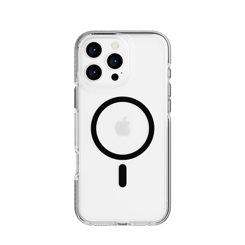 tech21 EvoCrystal Coque pour iPhone 16 Pro Max Compatible avec MagSafe – Coque de Protection Contre Les Chocs 15x testée Selon la Norme Militaire – en Noir