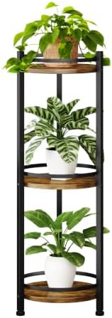 Homsorout 3 Tier Plant Stand Indoor Outdoor for Corner, Rustic