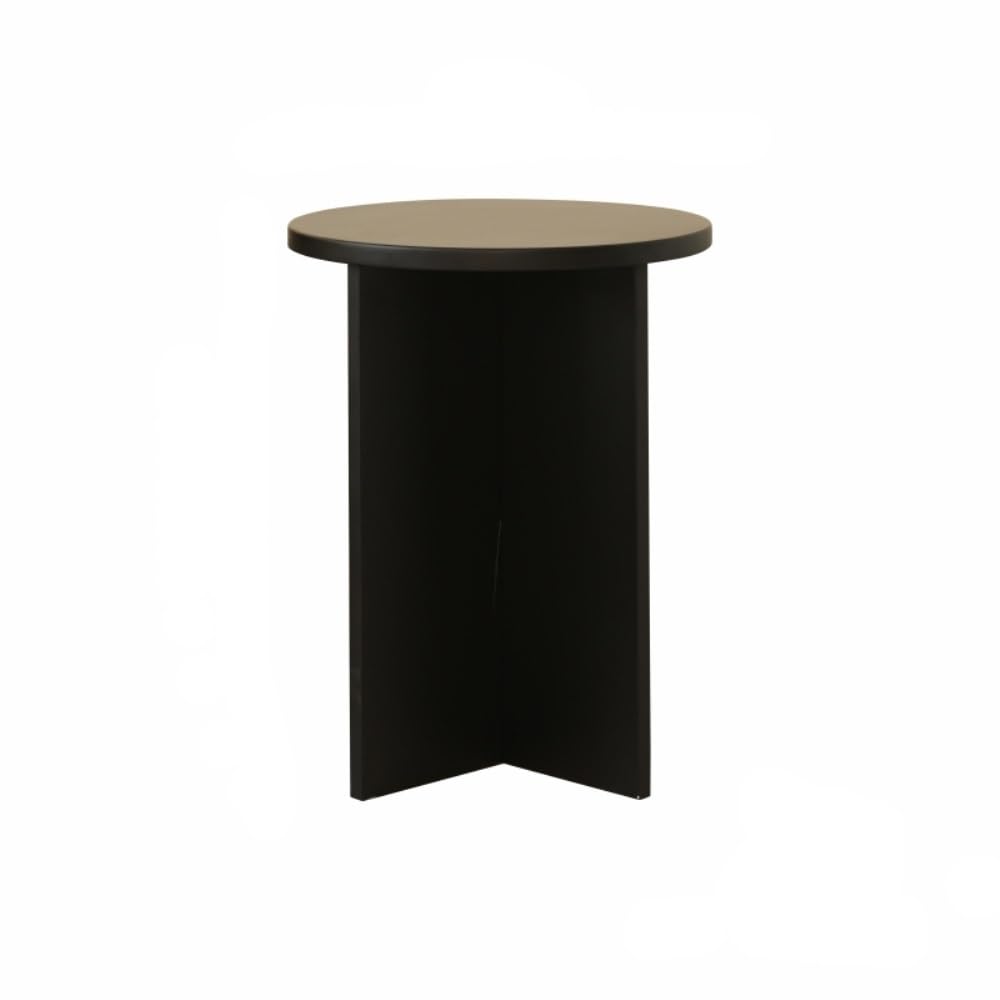 Table basse ronde vintage pour petit salon et canapé étroit