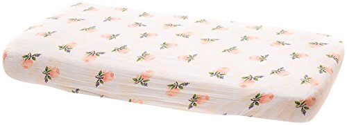 Image of Little Unicorn Cotton Muslin Fitted Sheet - Watercolor Rose