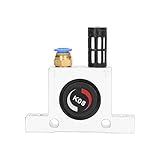 Pneumatic Vibrator k8 Ball Type Pneumatic Vibrator, Solid Aluminum Alloy Pneumatic Vibrator with Muffler for Industrial, Air Vibrator Aluminum Alloy Shell High Efficiency Low Noise