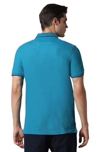 Image of Louis Philippe Men's Cotton Solid Slim Fit T-Shirt