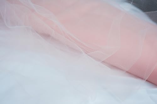 Craft And Party, Blush Fabric Tulle Roll 54 Inch by 40 Yards (120 ft) Fabric Tulle Bolt for DIY Tutu Skirt, Wedding and Decoration (Blush) - Thumbnail 5