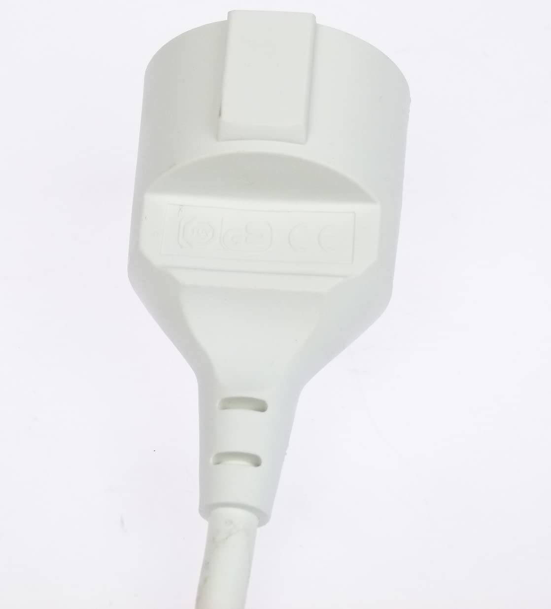 GLT 5 x Paccs 5 m Schuko Verlängerungskabel Stromkabel Weiss H05VV-F 3G1.5 mm²
