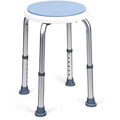 Multigot 360° Swivel Shower Stool, Height Adjustable Round Bath Chair with Anti-Slip Rubber Pads, Aluminum Bathroom Shower Seat for Elderly Disabled Cover