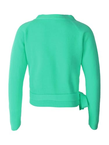 Kids Girls Ballet Dance Knit Wrap Sweater Cardigan Classic Long Sleeve Ballerina Warm-up Tops2