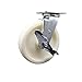 Nylon Swivel Top Plate Caster w/8" x 2" White Wheel & Top Lock Brake - 1250 lbs Capacity/Caster - Service Caster Brand