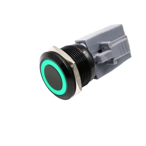 Bouton poussoir étanche 22mm résistant aux projections eau LED 12V - 4