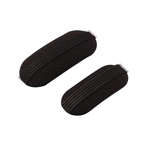 VinshBond Black Base Hairpuff 2 Pcs HairPuff Head Cushion Styling Hair Volumizer Tic Tac Clip Puff Maker Accessories (Bun Clip Pack of 2) For Women For HairStyles Girls