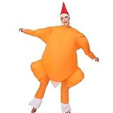 MROMT Inflatable Turkey Costume for Adults Thanksgiving Inflatable Halloween Costume Women Turkey Blow up Suit Christmas