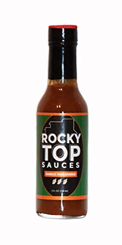 ROCKY TOP Garlic Habanero Hot Sauce | Fermented | Non-GMO/Organic | Low Sugar, Low Sodium | Gluten Free | Made in Texas Hill Country | 5 oz