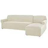 STOFF: Der elastische Stoff lässt sich leichter dehnen und passt perfekt zu Ihrem Sofa. Es ist ein Sofaüberzug, der speziell für Sofagarnitur entworfen wurde. Sowohl die Armlehnen als auch die Chaiselongue können perfekt angepasst werden, und sie verrutschen nicht,Befreien Sie sich von der Mühe, einen Sofaüberzug zu finden, der zu Ihrem Sofagarnitur passt.