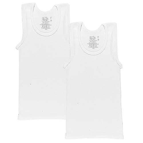 La mejor comparación de Playera Blanca para Niño comprados en linea. 45 Fruit of the Loom 2P501TM.7TT Camiseta Atletica 2pk para Niño Pequeño, Blanco 2T/3T