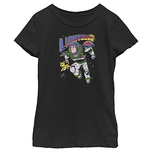 T-shirt Lightyear fille noir en taille M résistant aux lavages
