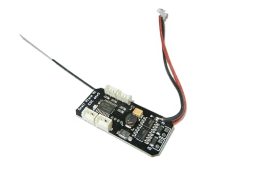 DingMotuo 3.6-6V OpenTx Receiver with Two-Way Unidirectional Brushed ESC 4 Servo Outputs Receiver for RC Airplane Boat Model Accessory(Receiver)