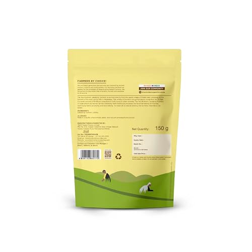 Image of Two Brothers Organic Farms Lakadong Turmeric Powder (150g) | Single Origin | High Curcumin (10-12%) | Hand-Harvested & Sun-Dried | Rich Aroma & Deep Flavor