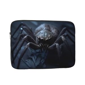 Ultradünne Laptop-Hülle, schwarze Spinne, Laptoptaschen – wasserabweisend, stoßfest und tragbar, Computerabdeckung für 10-17 Zoll Laptops