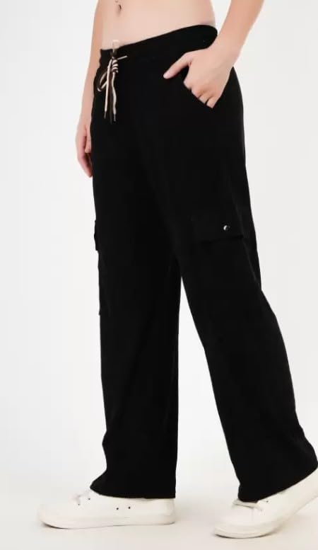 Women Hiking Pants Lightweight Quick Dry Travel Outdoor Pants Waterproof Work Cargo Joggers with Pockets (in, Alpha, M, Regular, Black) 1
