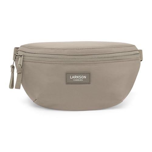 LARKSON Bauchtasche Damen & Herren Braun - Finn - Hüfttasche für Sport Outdoor Stadt - Gürteltasche Stylisch für Festival - Crossbody Bag mit Gurt - Wasserabweisend