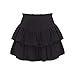 falda corta para mujer, falda corta con volantes Imagen de falda corta para mujer, falda corta con volantes