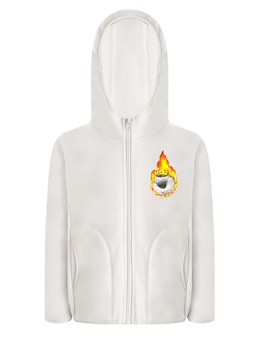 Kids Full Zip Fleece Hooded Sweatshirt Boys Girls Long Sleeve Stand Collar Zipper Pullover Top Outerwear3