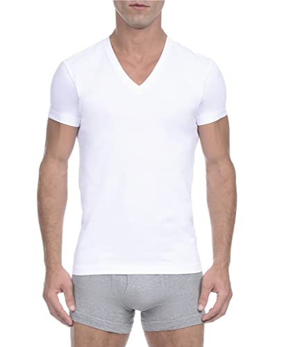 2(X)IST Mens Essential Cotton Slim Fit V-Neck T-Shirt 3-Pack2
