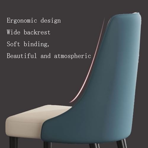 Chaise salle à manger cuir microfibre durable avec piétement fer
