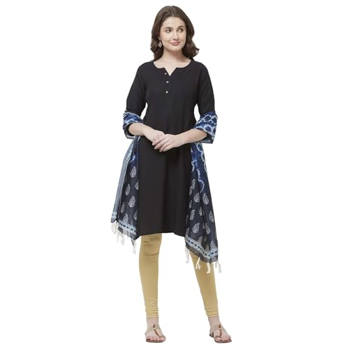 Women's Navy Blue Indigo Color Tie & Dye Style Traditional Digital Printed Chanderi Silk Dupatta2