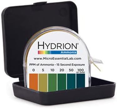Micro Essential Hydrion AM-40 Ammonia Meter Test Paper Dispenser, 15' Length (Case of 10)