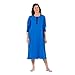 Produktbild 4Care Pflege Nachthemd, für Damen und Herren, Jersey, mit offenem Rücken, Klettverschluss vorne und Druckknöpfe im Nacken, 251 Blau, Größe XXL