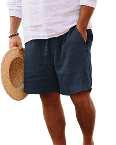 Short en lin homme respirant idéal pour la plage et les vacances
