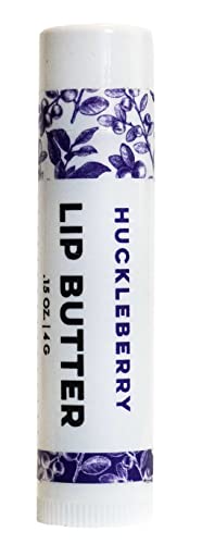 Huckleberry Lip Butter - Organic Cold-Pressed Oils & Beeswax to Soothe & Protect - Lip Balm Handmade in USA by DAYSPA Body Basics